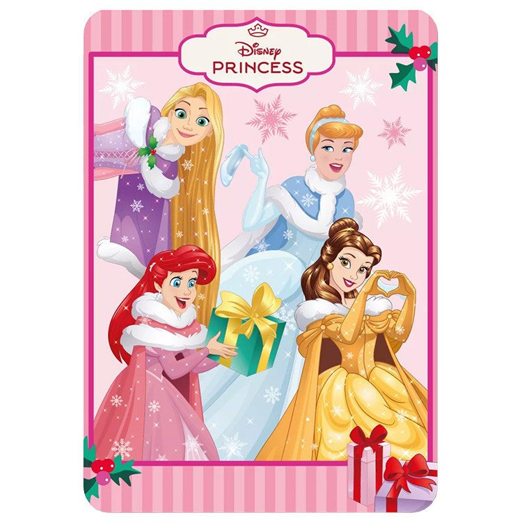 Koc polarowy Księżniczki Disneya: Roszpunka, Arielka, Bella i Kopciuszek (370673)