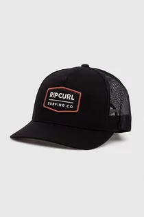 Czapki męskie - Rip Curl czapka z daszkiem kolor czarny z aplikacją - grafika 1
