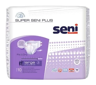 Seni Pieluchomajtki Super Plus (3) Large 10szt. - Pieluchy dla dorosłych - miniaturka - grafika 1