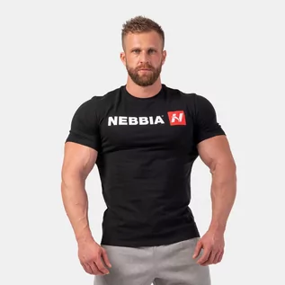 Koszulki sportowe męskie - NEBBIA Męska koszulka Red N Black M - grafika 1