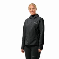 Kurtki damskie - Damska kurtka softshellowa Jack Wolfskin BORNBERG HOODY W black - XS - miniaturka - grafika 1