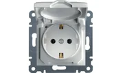Gniazdka elektryczne - Hager Polo LUMINA2 Gniazdo SCHUKO z pokrywą biały WL1150 WL1150 - miniaturka - grafika 1