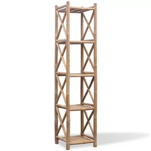 vidaXL vidaXL Kwadratowa 5 poziomowa półka bambusowa - Półki do salonu - miniaturka - grafika 1