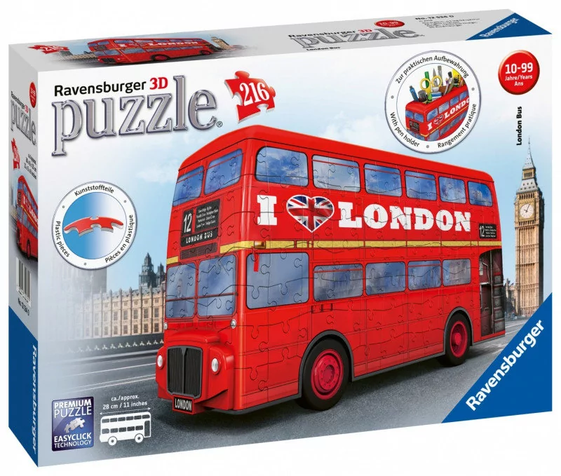 Ravensburger 3D Puzzle 125340 Londyński autobus 216 elementów