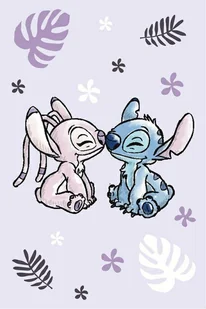 Koc polarowy 100x150 Lilo and Stitch fioletowy - Koce i narzuty dla dzieci - miniaturka - grafika 1