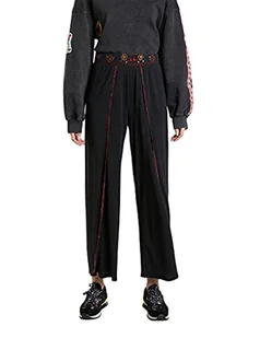 Desigual Damskie spodnie Dubai Casual, czarny, S - Spodnie damskie - miniaturka - grafika 1
