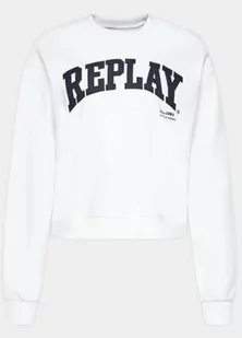 Replay damska bluza cropped, 001 White, XS - Bluzy damskie - miniaturka - grafika 1