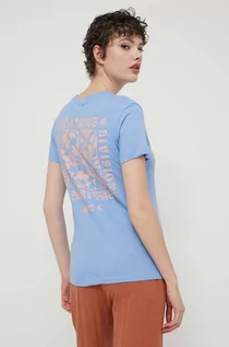 Koszulki sportowe damskie - Billabong t-shirt bawełniany Adventure Division damski kolor niebieski ABJZT01214 - grafika 1