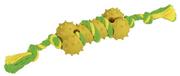 Zabawki dla psów - Kerbl kości guma lita, bawełna Zielony Żółty sortowane, 30 cm - miniaturka - grafika 1