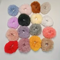 Ozdoby do włosów - TEMU 16 sztuk Gumki do włosów Puszysty Wstążka do włosów Miękka Jednolity Gumki do kucyka Akcesoria do włosów dla kobiet - miniaturka - grafika 1