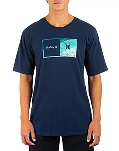 Hurley Męska koszula M Evd Wsh Halfer Swamis Ss niebieski Obsidian M CZ6063 - Koszule męskie - miniaturka - grafika 1