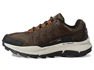 Trampki męskie - Skechers Męskie trampki 237501 BROR, brązowa skóra/siatka/pomarańczowe wykończenie, 12 UK - miniaturka - grafika 1