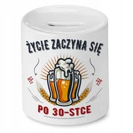 Skarbonki - Skarbonka na Urodziny 30 30te 30-te na Prezent z Nadrukiem ze Zdjęciem + Opakowanie na prezent (wzór 03) - miniaturka - grafika 1