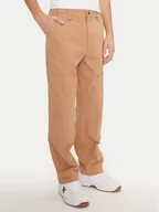 Spodnie męskie - Champion Spodnie materiałowe 220506 Beżowy Straight Leg - miniaturka - grafika 1