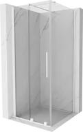 Kabiny prysznicowe - Mexen Velar kabina prysznicowa rozsuwana 110x110 cm, transparent, biała - 871-110-110-01-20 - miniaturka - grafika 1