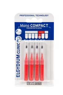 ELGYDIUM Mono COMPACT-4 (czerwone) 4szt. - szczoteczki międzyzębowe 1,5mm - NOWOŚĆ - Szczoteczki międzyzębowe - miniaturka - grafika 1