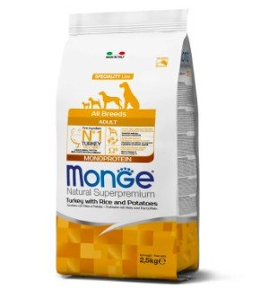 Monge Monoprotein Indyk z ryżem i ziemniakami 2,5kg