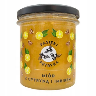 Miód z cytryną i imbirem 410 g / Pasieki Petryka - Miód - miniaturka - grafika 1