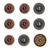 Gry planszowe - Zestaw 9 Uniwersalnych Metalowych Monet - miniaturka - grafika 1