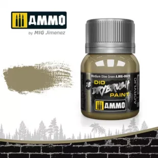 Ammo: DIO Drybrush - Medium Olive Green 40 ml - Akcesoria i części modelarskie - miniaturka - grafika 1
