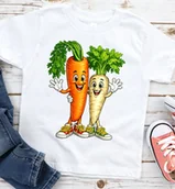 Koszulki dla dziewczynek - Koszulka w marchewki na Dzień MARCHEWKI DO PRZEDSZKOLA wzór marchewki8 - miniaturka - grafika 1