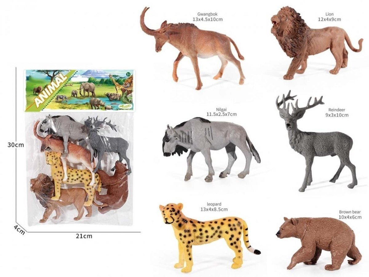 Figurka Madej Zwierzątka safari 12,5cm 6szt