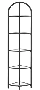 Czarny wąski szklany regał narożny D1-K48 - Regały - miniaturka - grafika 1