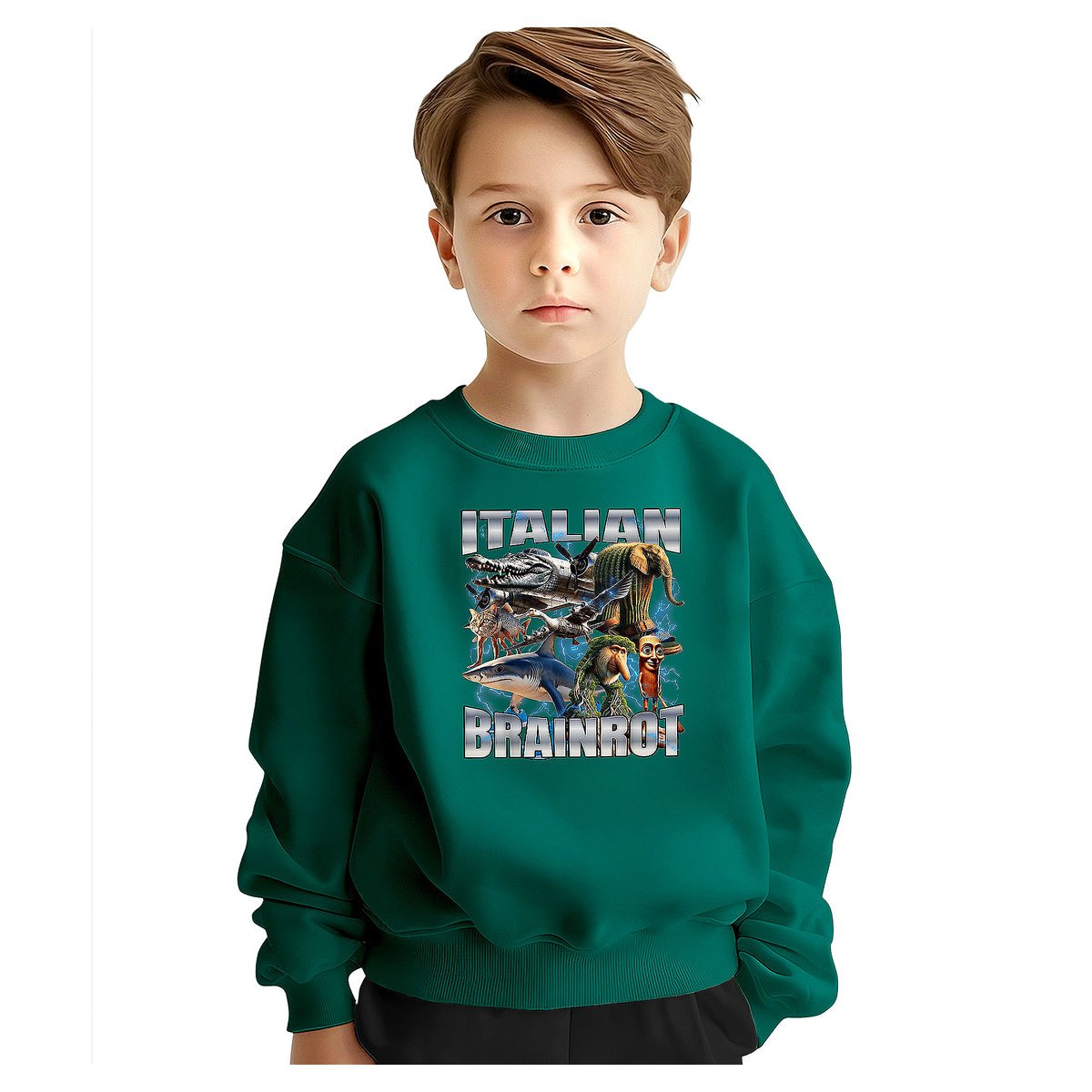 BLUZA DZIECIĘCA ITALIAN BRAINROT MEM 134-140 DLA CHŁOPCA DZIEWCZYNKI