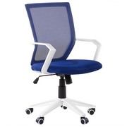 Fotele i krzesła biurowe - Beliani Krzesło biurowe Relief Niebieski 62746 - miniaturka - grafika 1