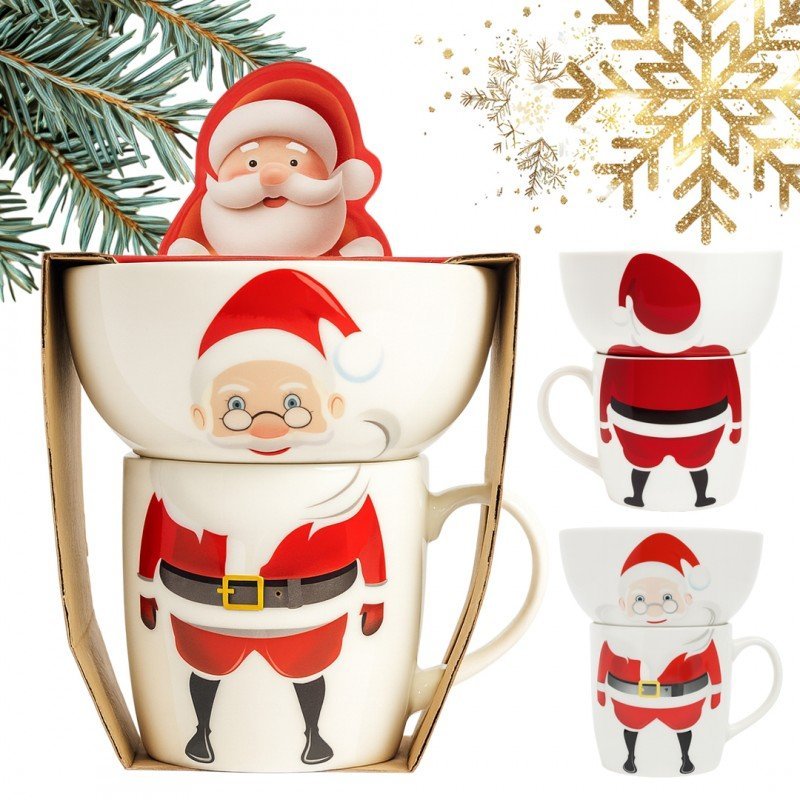 KUBEK ŚWIĄTECZNY 350 ml - zestaw z miseczką 400 ml KB35WZ3