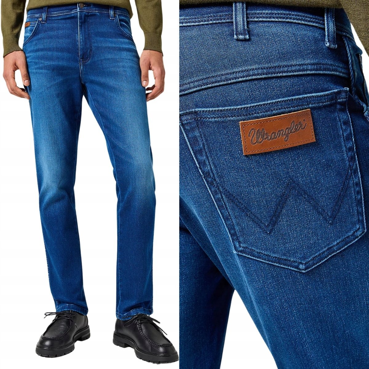 Wrangler TEXAS Blue Jam FREE TO STRETCH wygodne spodnie jeansowe W30 L32