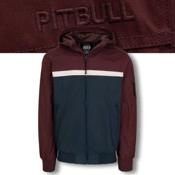Męska Kurtka przejściowa z kapturem Pitbull 2 Color Longwood Wiatrówka