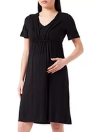 Sukienki ciążowe - Noppies Maternity damska sukienka Beira z krótkim rękawem, czarna, P090, XL, Black - P090, 42 - miniaturka - grafika 1