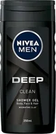 Żele pod prysznic dla mężczyzn - Nivea Men Żel pod prysznic Deep Clean 250ml - miniaturka - grafika 1