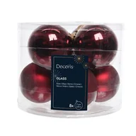 Bombki - Bombki szklane mix 7 cm bordowe - miniaturka - grafika 1