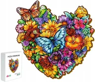 Puzzle - Puzzle Drewniane Dla Dzieci 151 Elementów Serce Kwiatów Prezent Dla Dzieci - miniaturka - grafika 1