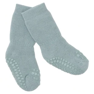 GoBabyGo antypoślizgowe skarpetki do nauki chodzenia Dusty Blue 6 m+ - Skarpetki dla dzieci - miniaturka - grafika 1