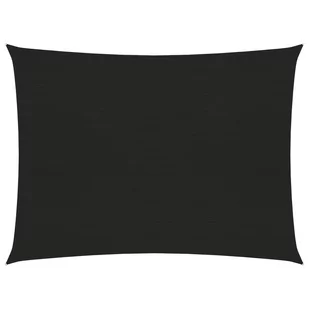 vidaXL Żagiel przeciwsłoneczny, 160 g/m, czarny, 3x4 m, HDPE vidaXL - Parasole ogrodowe - miniaturka - grafika 1