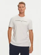 Koszulki męskie - Tommy Jeans T-Shirt Linear Logo DM0DM20744 Szary Regular Fit - miniaturka - grafika 1