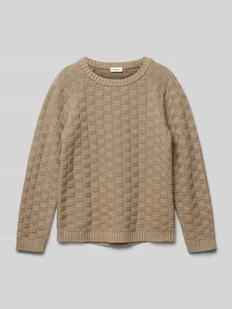 Sweter z dzianiny z prążkowanymi wykończeniami - Swetry dla chłopców - miniaturka - grafika 1