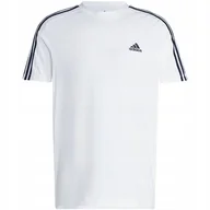 Koszulki męskie - Koszulka adidas Essentials Single biała IC9336 M - miniaturka - grafika 1