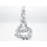 Ozdoby bożonarodzeniowe - Łańcuch choinkowy z dzwonkami 9 x 200 cm srebrny - miniaturka - grafika 1