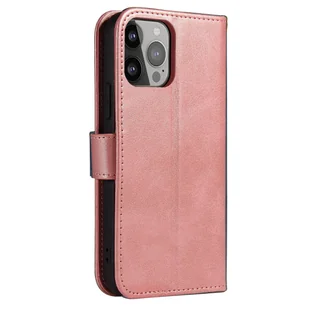 Magnet Case elegancki futerał etui pokrowiec z klapką i funkcją podstawki iPhone 14 Pro różowy - Etui i futerały do telefonów - miniaturka - grafika 4