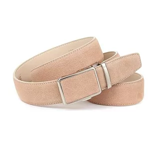 Anthoni Crown Męski automatyczny pasek skórzany, beżowy, 95, beżowy, 95 - Paski - miniaturka - grafika 1