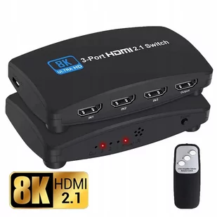 Switch Hdmi 2.1 3X1 Przełącznik 8K 4K 120Hz 240Hz - Kable - miniaturka - grafika 1