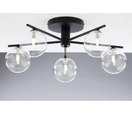 Lampy sufitowe - Jupiter 2046 - Żyrandol natynkowy PRATO 5xG9/10W/230V czarny/przezroczysty - miniaturka - grafika 1