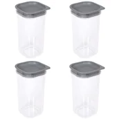 Pojemniki kuchenne - Zestaw 4 Pojemników Kuchennych Hamburg 2,5 L Szary - miniaturka - grafika 1