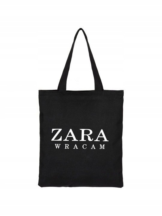 Torba shopperka czarna ZARA wracam Dzień Kobiet