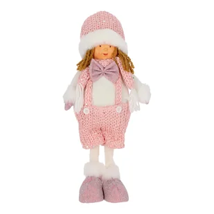 Figurka chłopczyk 38cm różowy - Ozdoby bożonarodzeniowe - miniaturka - grafika 1