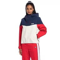Kurtki damskie - FILA Damska kurtka Toprakcuma Windbreaker Pull-on Jacket, Medieval Blue-Egret-True Red, XS - miniaturka - grafika 1